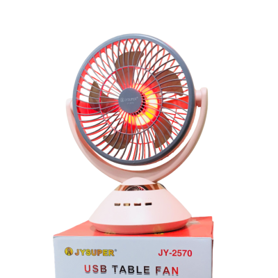 New Jy super jy-2570 Rechargeable Portable Table Fan 6 Battery